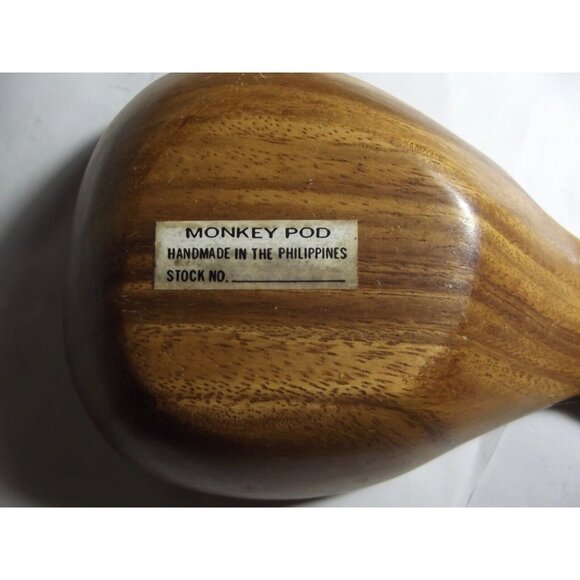 Monkey Pod Wood Pineapple 7-5/8" Bowl Serving Trinket Nut Dish MCM vtg - Picture 7 of 7